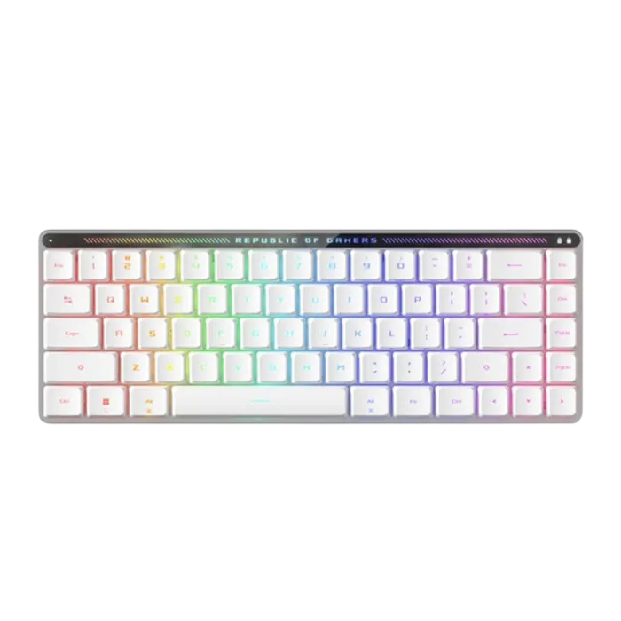 ASUS ROG Falchion RX Low Profile 65% Wireless Gaming Keyboard – RX Red, RGB, Arabic – White