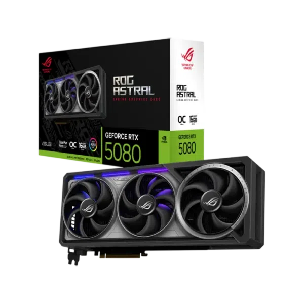 ASUS ROG Astral GeForce RTX 5080 OC – 16GB GDDR7 – Black — product view