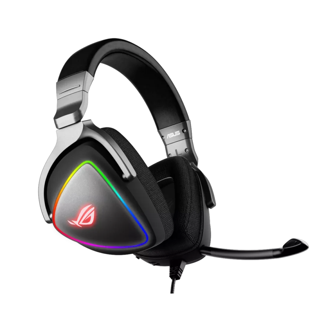 ASUS ROG Delta RGB Quad-DAC USB-C Gaming Headset – Black / White
