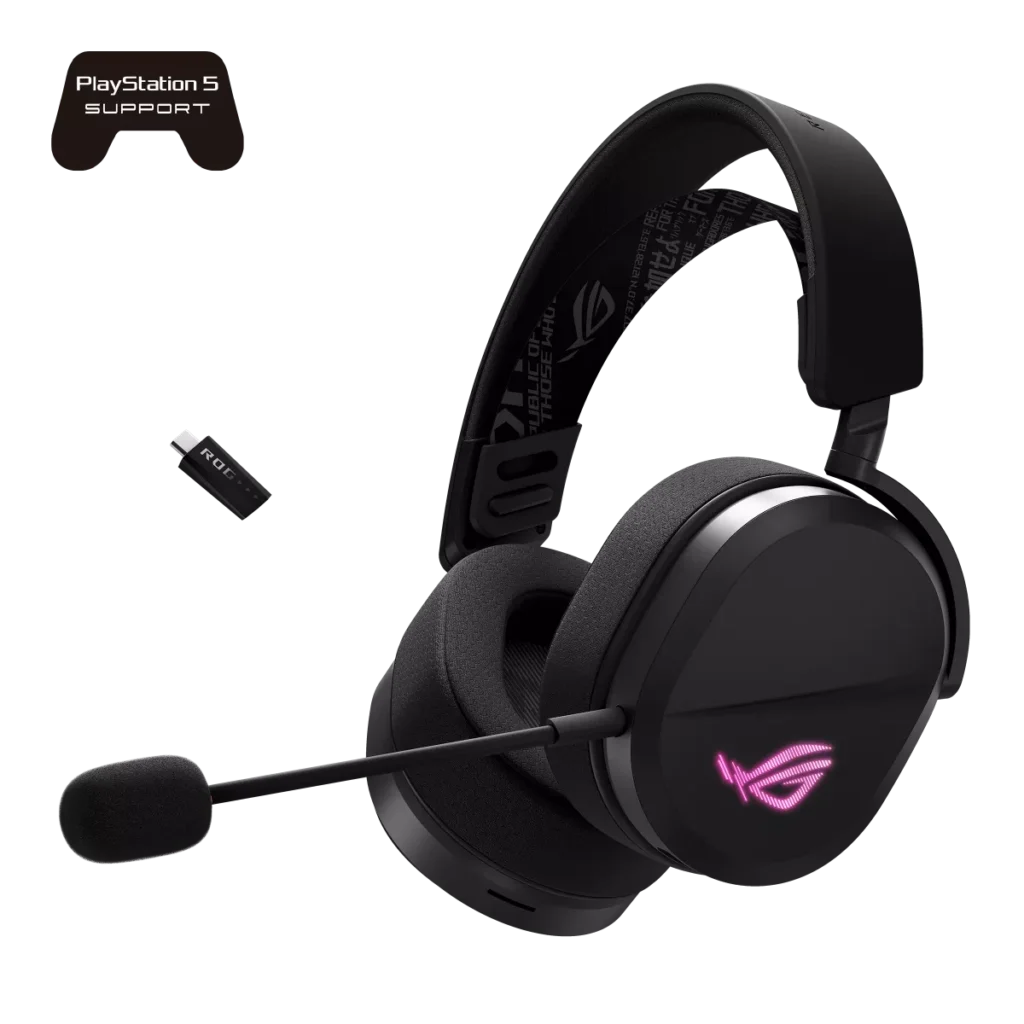ASUS ROG Pelta Tri-Mode Wireless Gaming Headset – Black / White