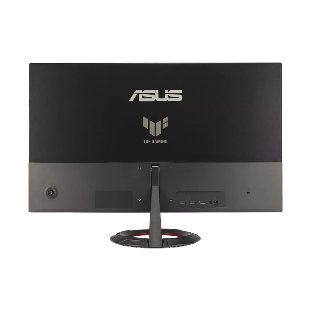 ASUS TUF Gaming VG279Q5R rear view showing the stand and rear housing