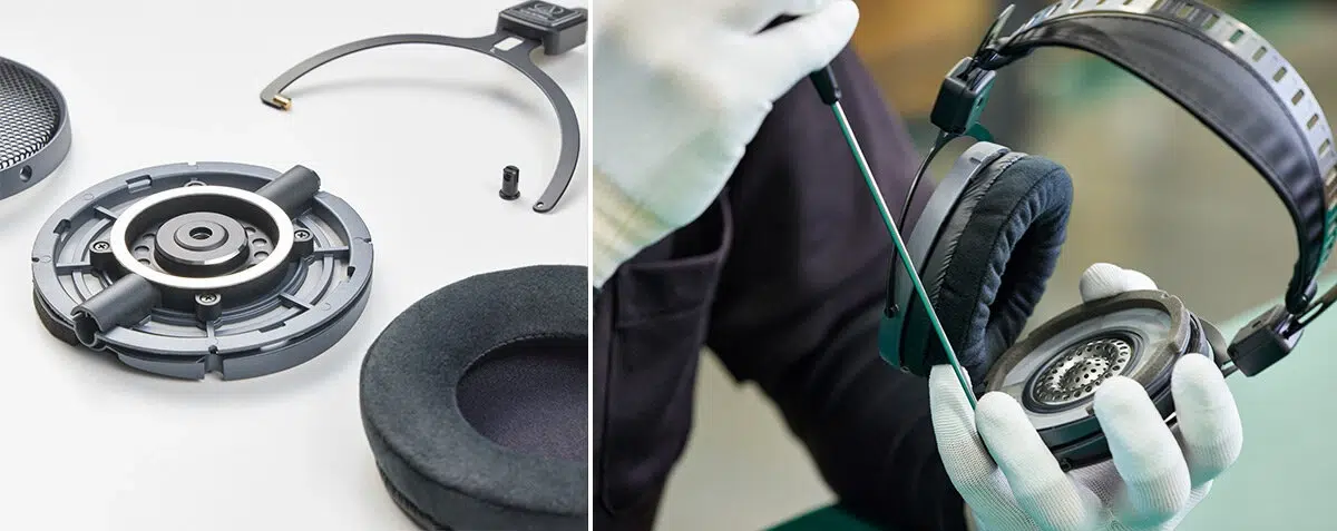 Audio-Technica ATH-R70xa headphone hand assembly in Japan
