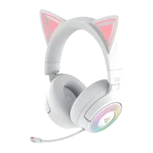 Razer Kraken Kitty V3 Pro Wireless RGB Gaming Headset - White / Quartz / Black