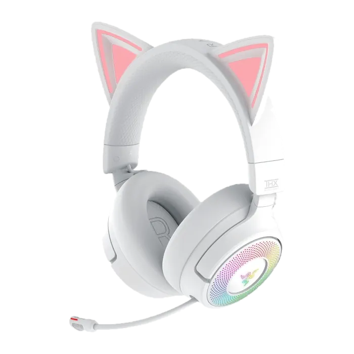 Razer Kraken Kitty V3 Pro Wireless RGB Gaming Headset - White / Quartz / Black