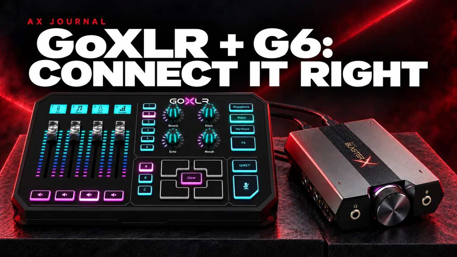 How to Connect GoXLR to Sound BlasterX G6 — AX Journal guide