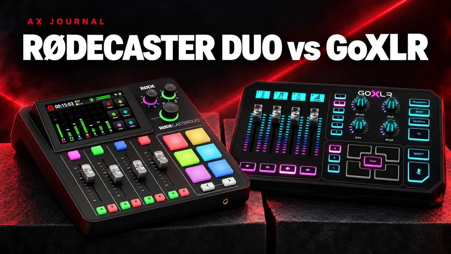 RØDECaster Duo vs GoXLR — AX Journal guide