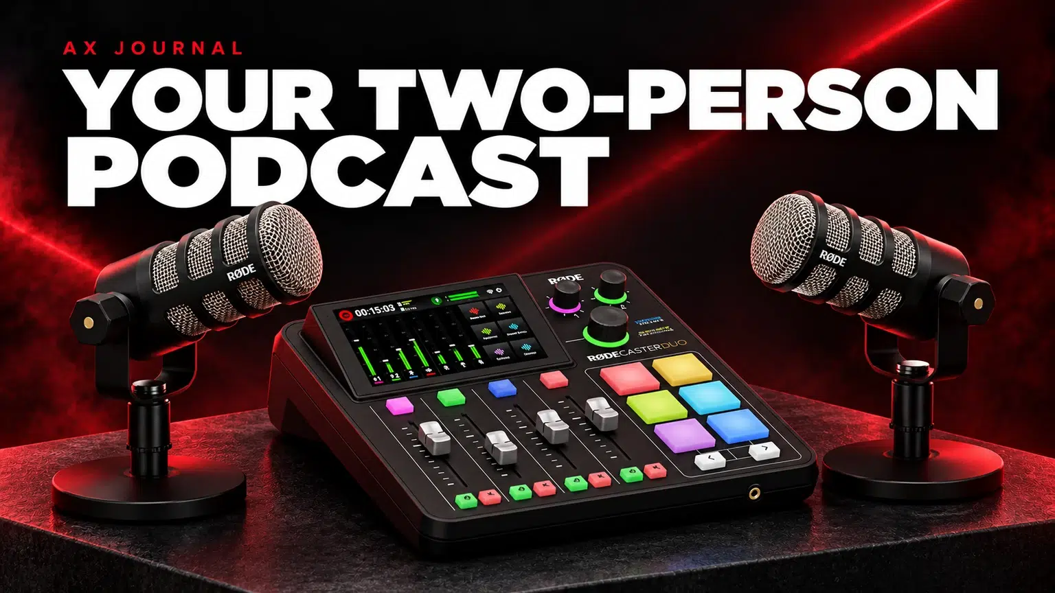 Two-Person Podcast Setup — AX Journal guide