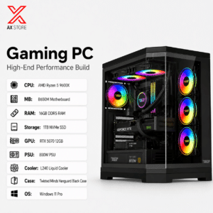 RTX 5070 Gaming PC – Ryzen 5 9600X – Twisted Minds Vanguard Black