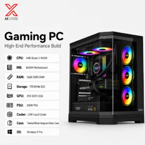 RTX 5070 Gaming PC – Ryzen 5 9600X – Twisted Minds Vanguard Black