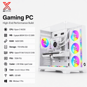 RTX 5060 Ti 8GB Gaming PC – Ryzen 5 9600X – Valkyrie I White