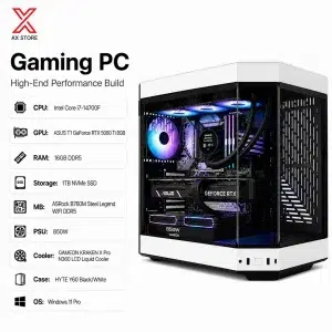 RTX 5060 Ti 8GB Gaming PC – i7-14700F – HYTE Y60 Black/White
