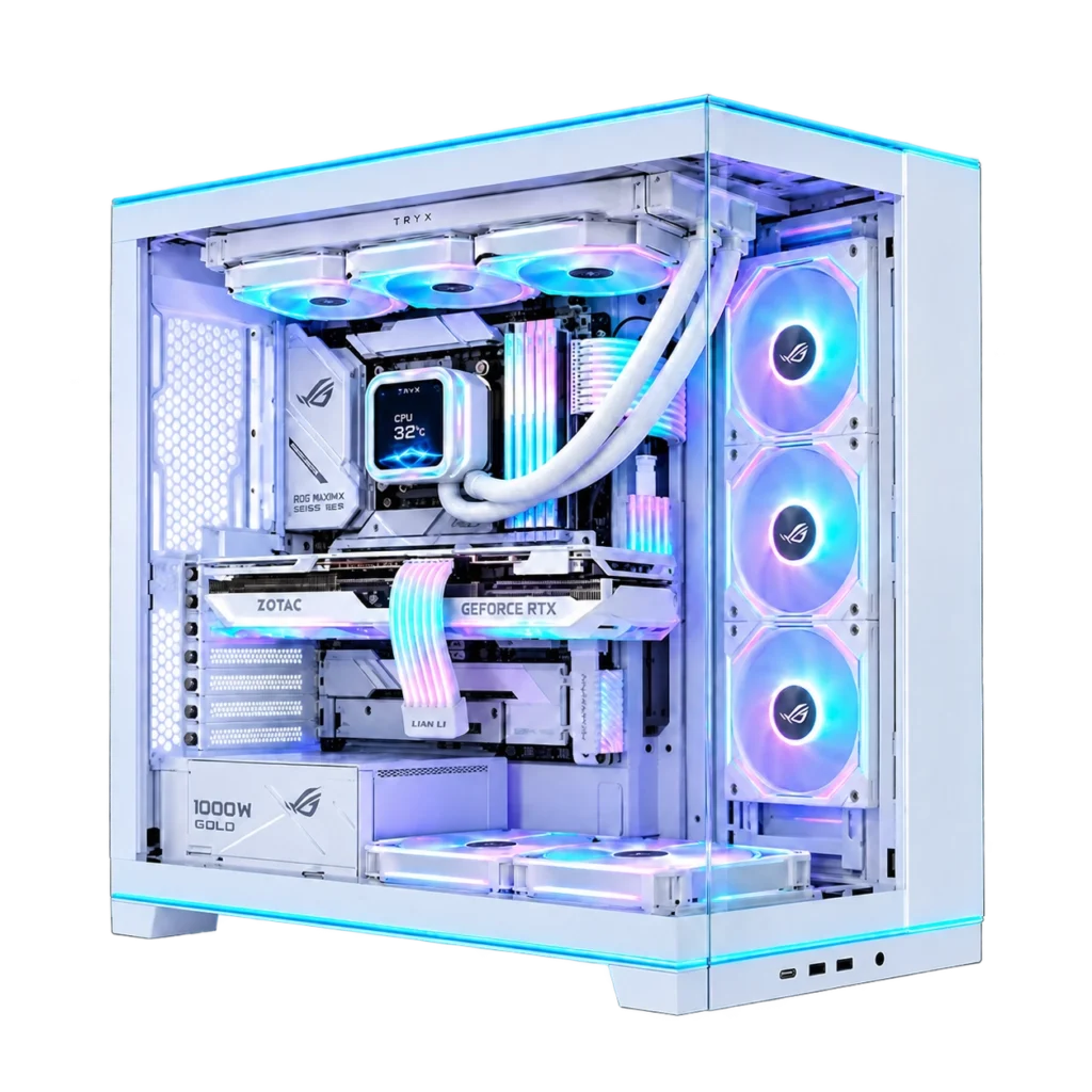 RTX 5080 Gaming PC – Ryzen 7 9800X3D – Lian Li O11 EVO RGB White