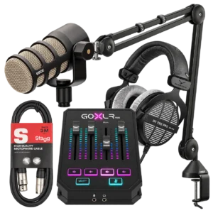 AX Stream Starter Audio Bundle – PodMic + GoXLR Mini + DT 990 PRO