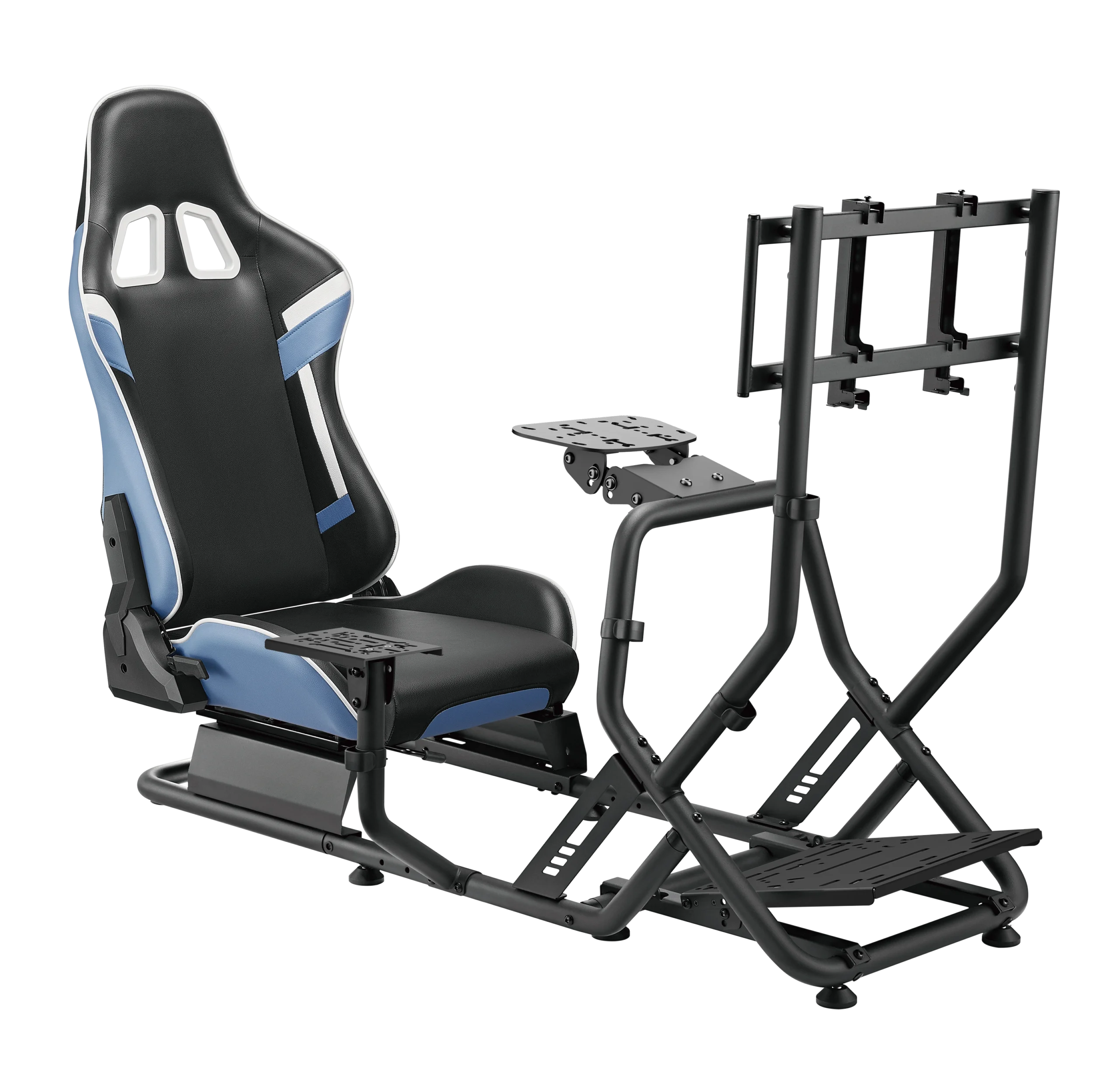 GAMVITY LRS09-BS03 Black/Blue racing simulator cockpit – product view 1