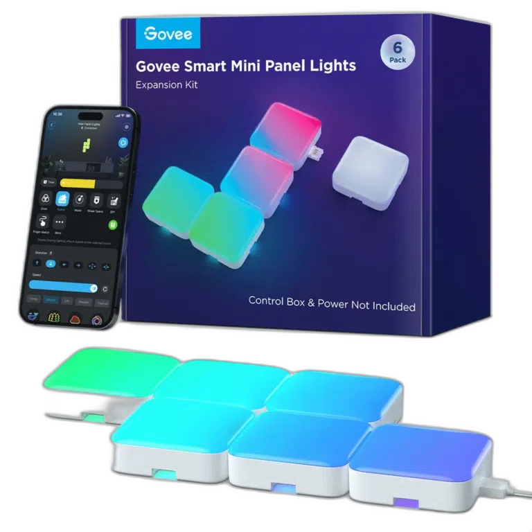 Govee Smart Mini Panel Lights Extension A6069, 6 Pack — product view