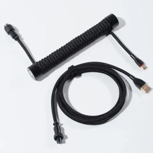 GravaStar Coiled Aviator USB Cable - Black / USB-A to USB-C