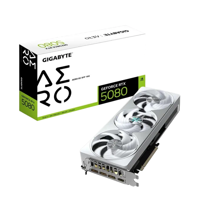 GIGABYTE GeForce RTX 5080 AERO OC SFF 16GB GDDR7 – White