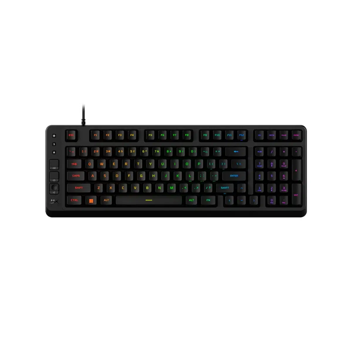 HyperX Eve 1800 wired membrane gaming keyboard; US layout shown