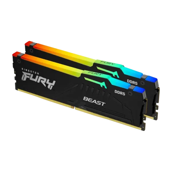 Kingston FURY Beast RGB 64GB (2x32GB) DDR5-6000 CL30 – Black — product view