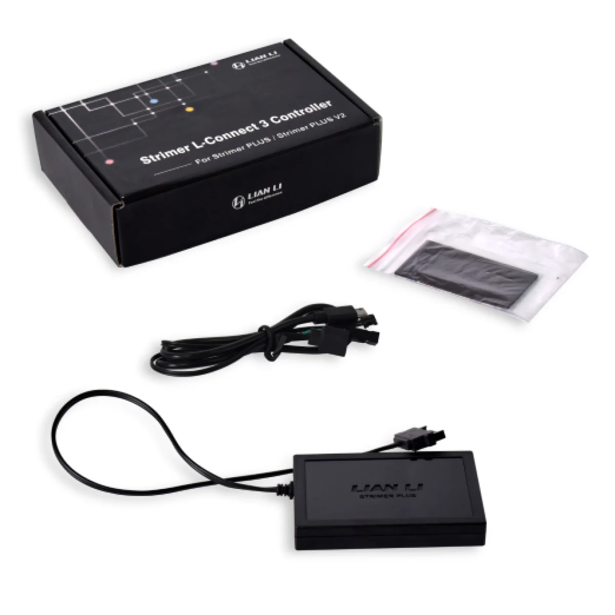 Lian Li STRIMER L-Connect 3 controller package contents