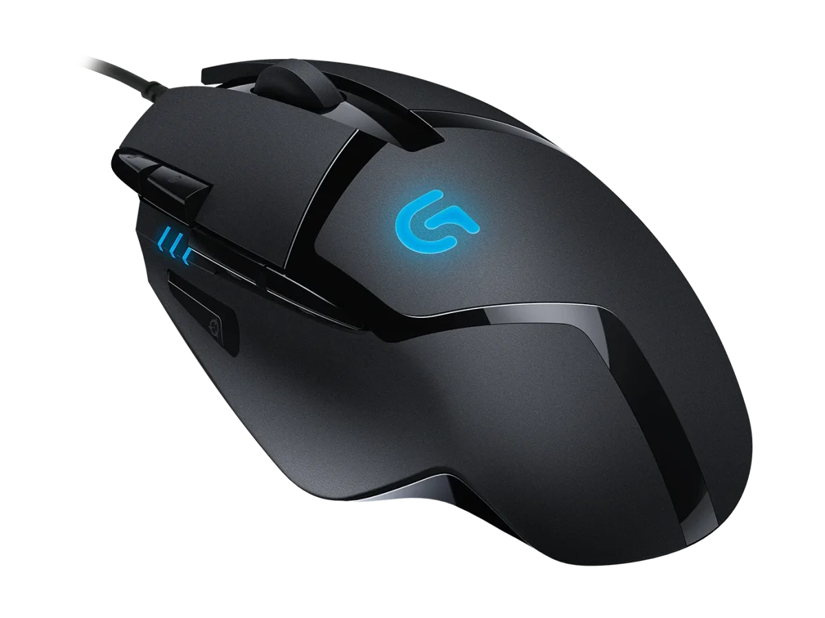 Logitech G402 Hyperion Fury gaming mouse, manufacturer view 4