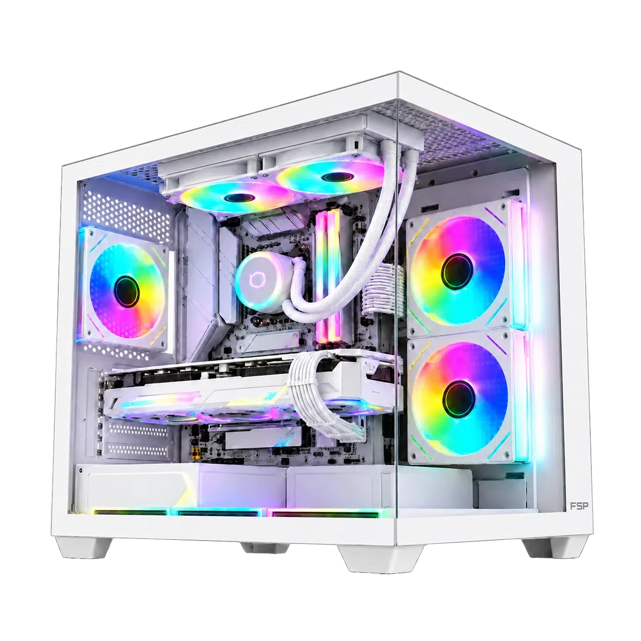 RTX 5060 Gaming PC – i5-14400F – FSP S342 White – AX Store Kuwait