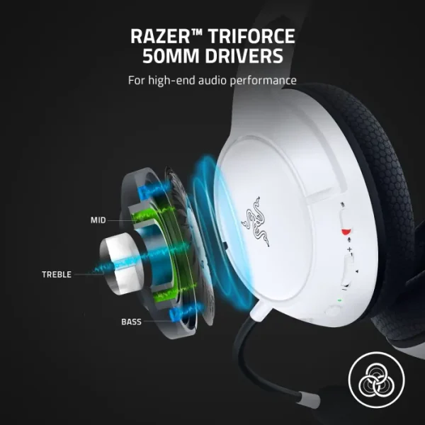 Razer Kaira X Wired Gaming Headset for Xbox - 50mm Drivers - White - AX Store Kuwait