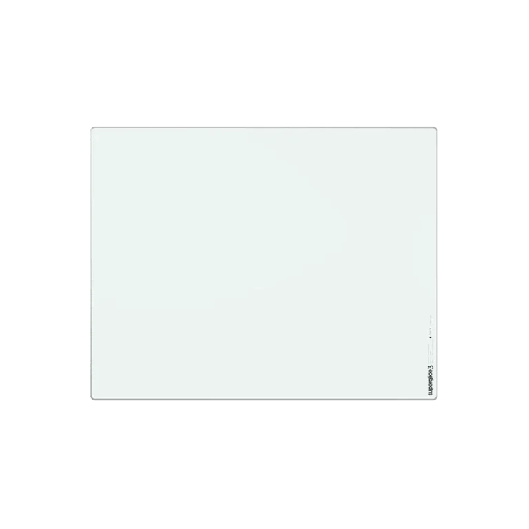 White Pulsar Superglide3 Type S glass mousepad for comparing rigid and cloth surfaces