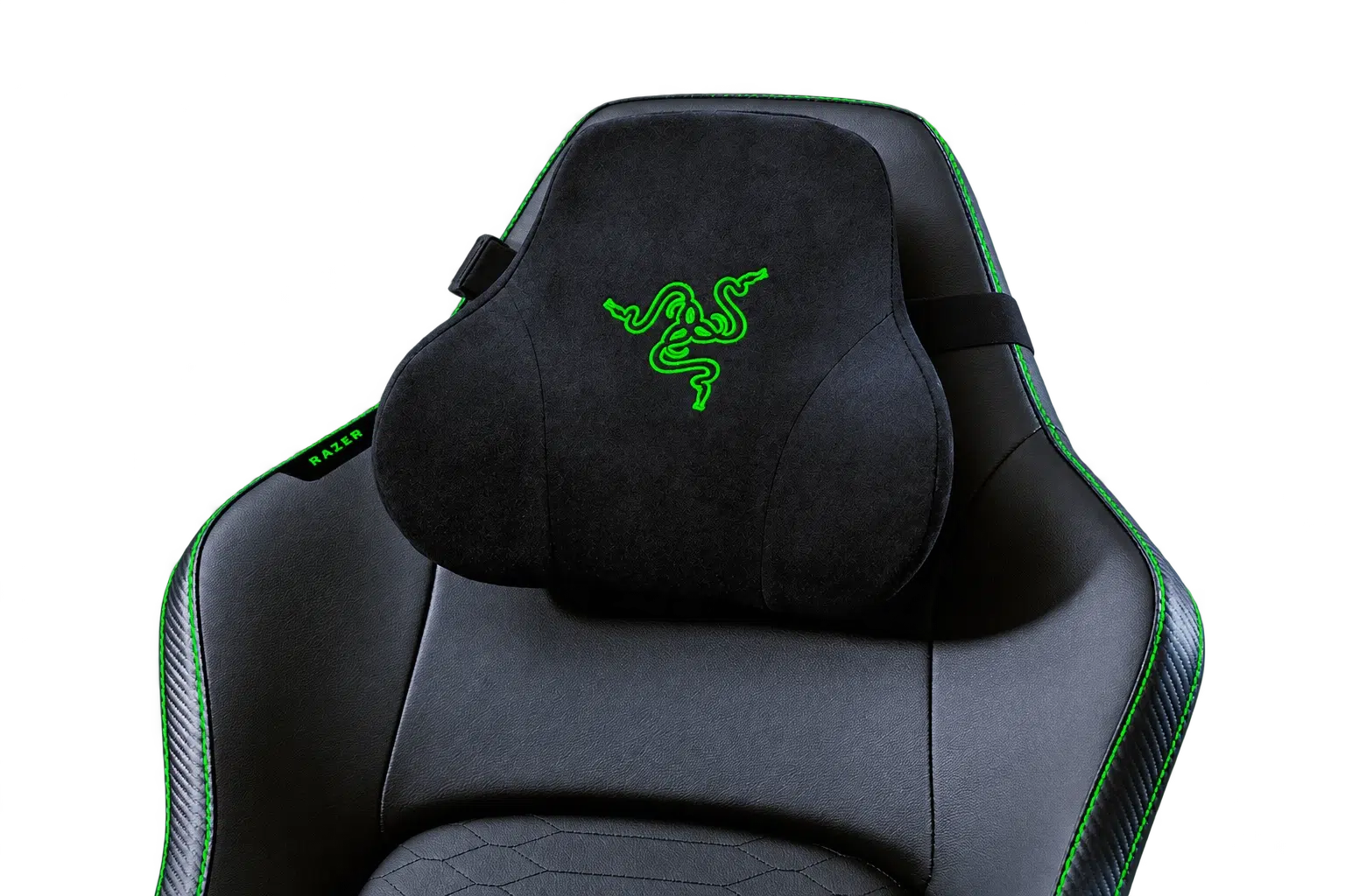 Razer Iskur V2 Black/Green — head-cushion product view 1