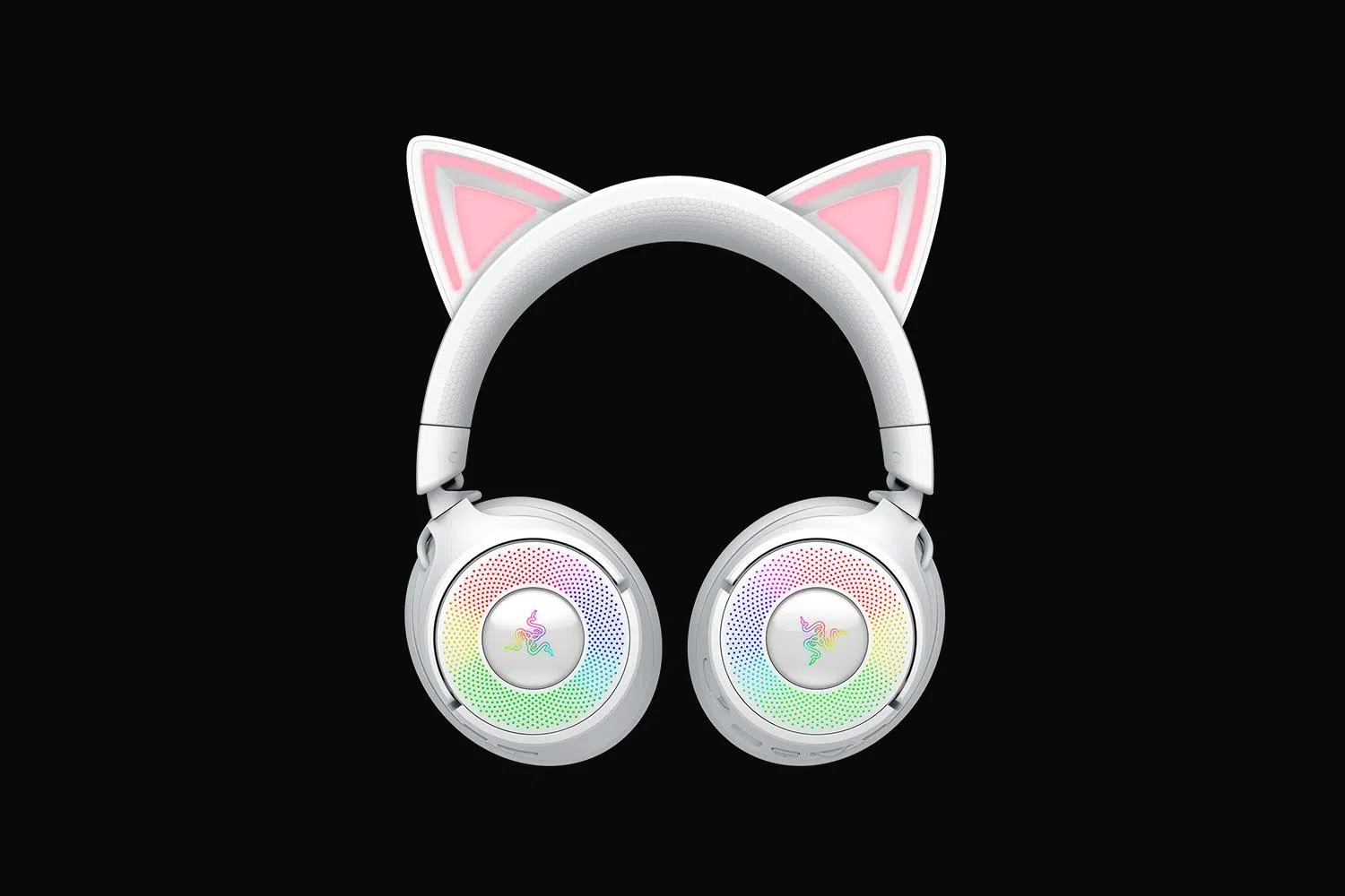 razer kraken kitty v3 pro white front view
