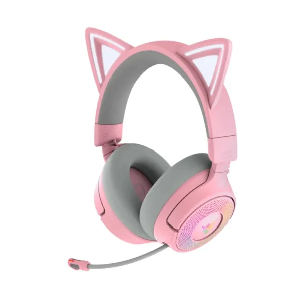 Razer Kraken Kitty V3 Pro Wireless RGB Gaming Headset - White / Quartz / Black - AX Store Kuwait
