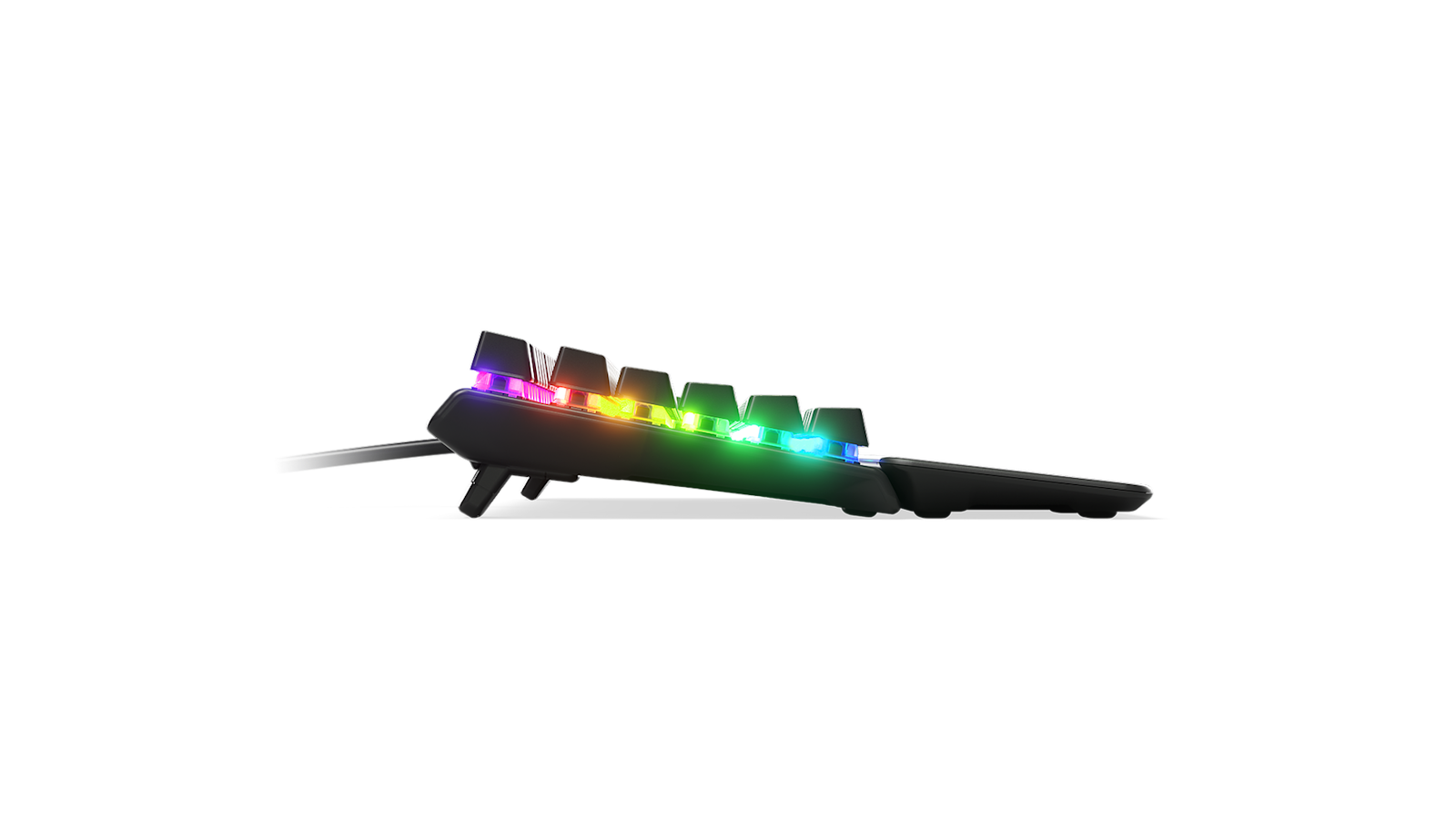 SteelSeries Apex Pro TKL legacy keyboard side profile with magnetic wrist rest