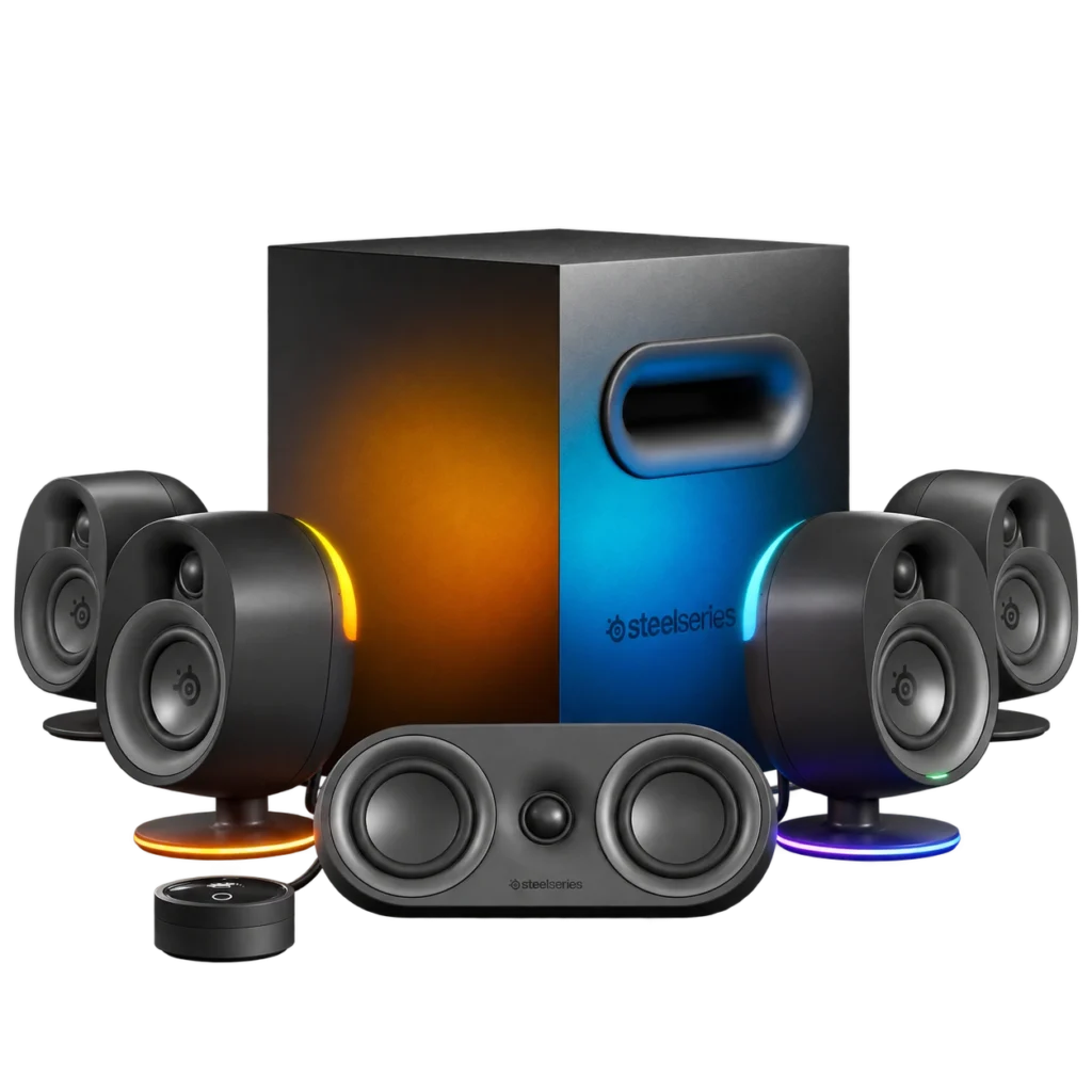 SteelSeries Arena 9 5.1 Surround RGB Gaming Speakers – Black
