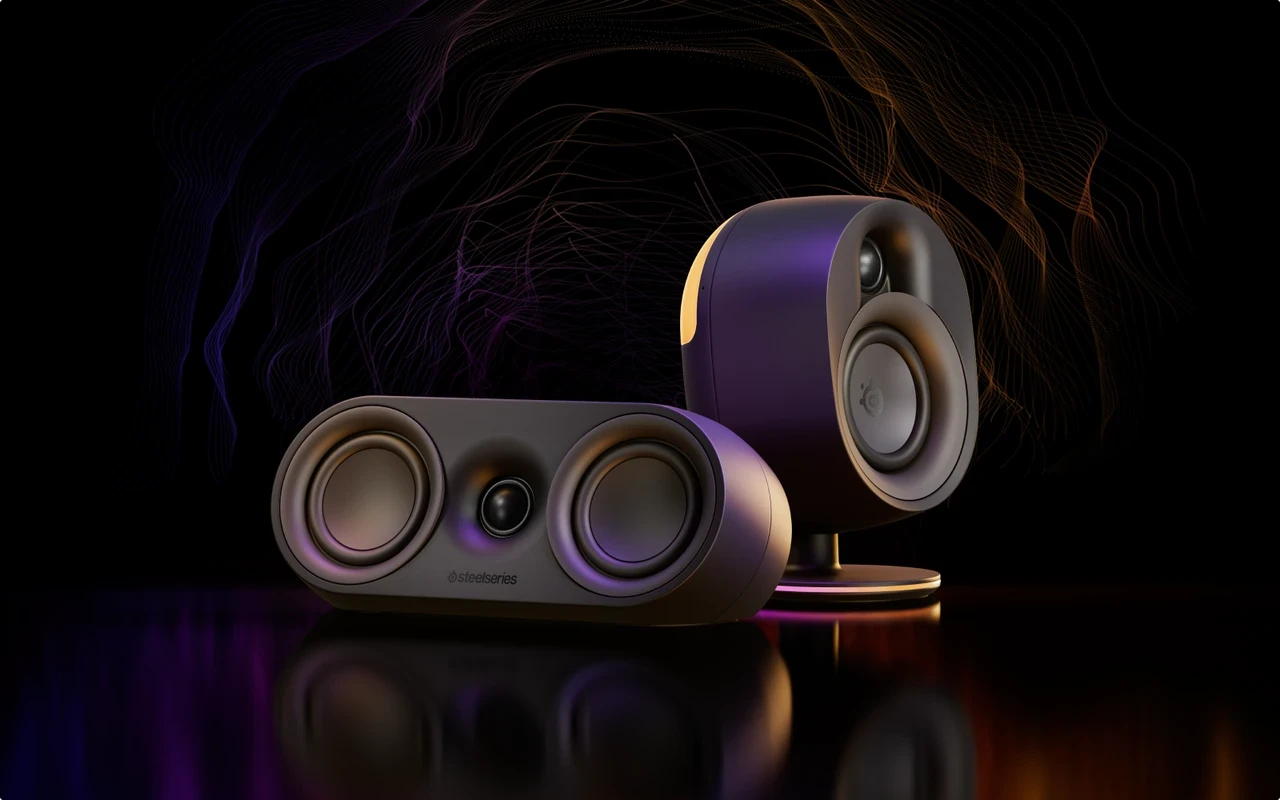 SteelSeries Arena 9 two-way speaker woofer and tweeter design