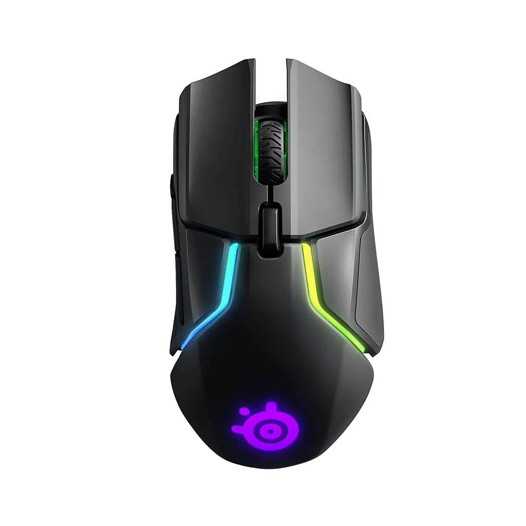 SteelSeries Rival 600 / 650 black gaming mouse Rival 650 wireless top view