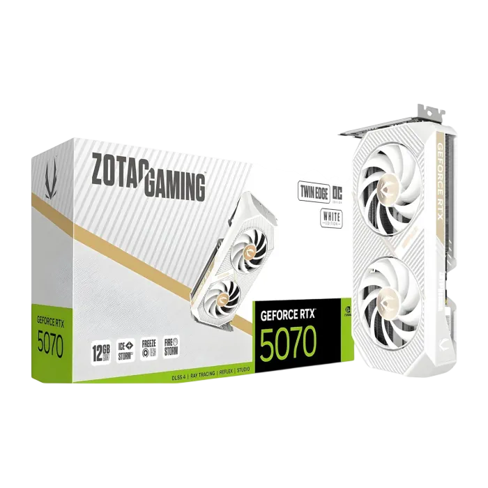 ZOTAC GAMING GeForce RTX 5070 Twin Edge OC 12GB GDDR7 – White