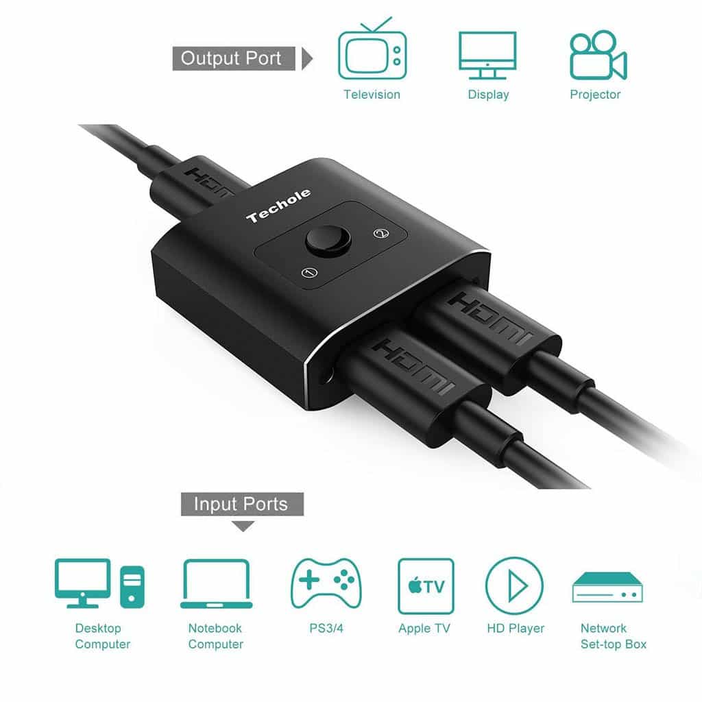 hdmi switcher 1 input 2 output