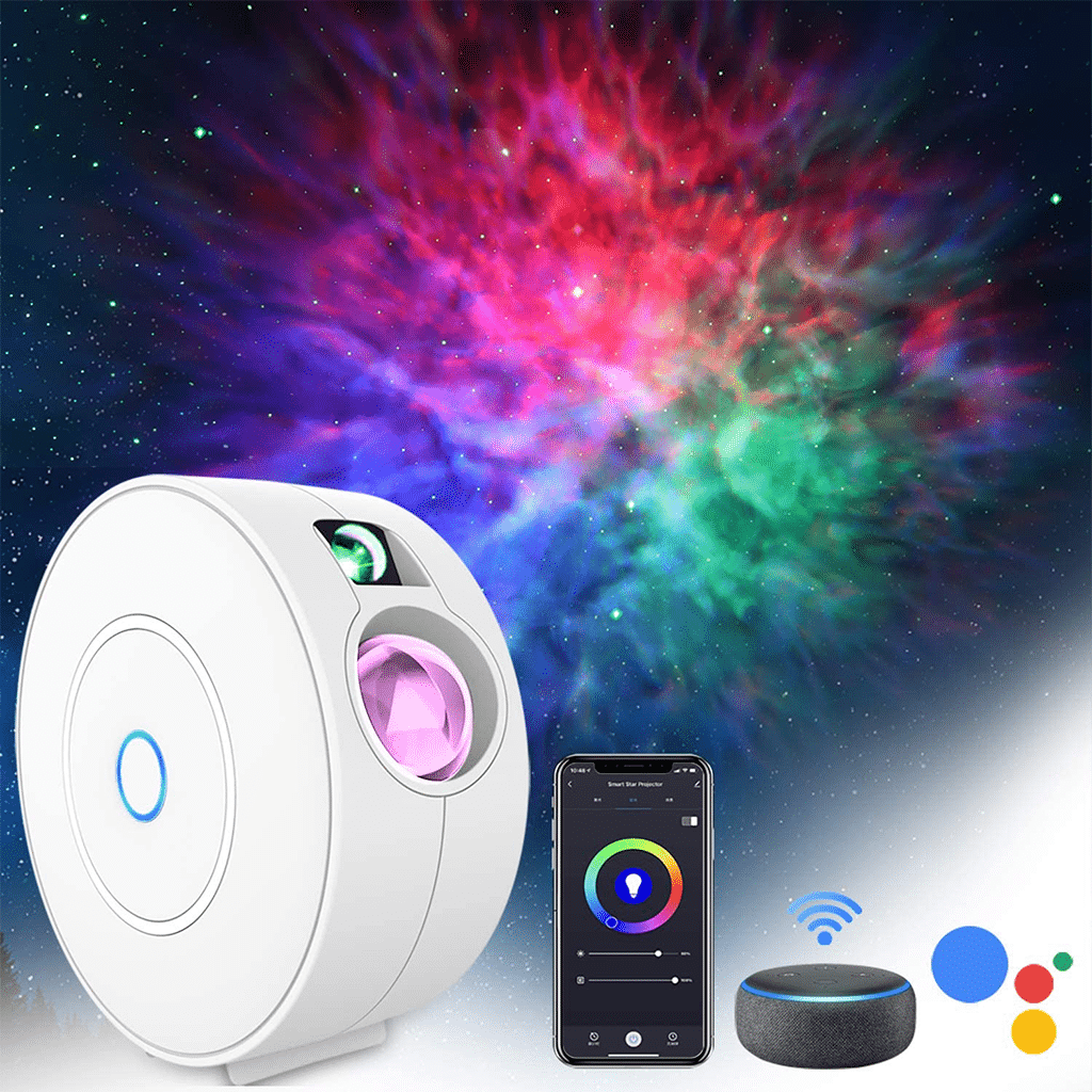 LED Alexa Night Light Projector, ZOTO 3D Nebula Star Sky Projector AX