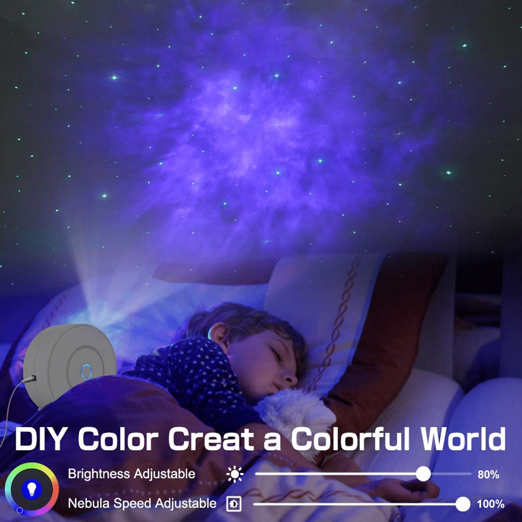 LED Alexa Night Light Projector, ZOTO 3D Nebula Star Sky Projector AX