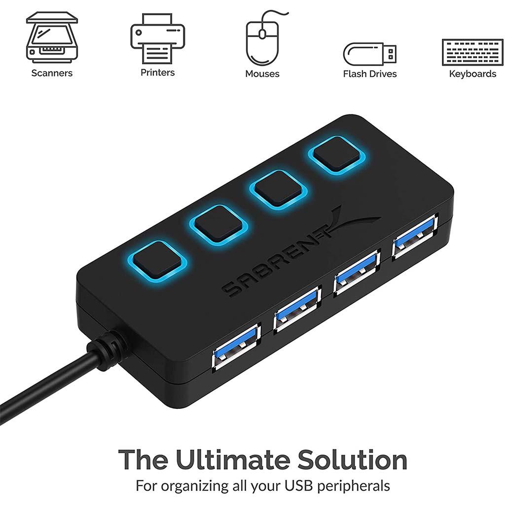USB Hub | 4-Port | USB 2.0 | USB Powered | 4x USB